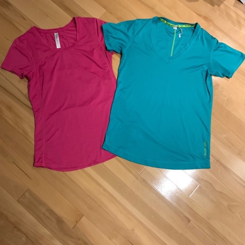 2 Athletic Short Sleeve Tees - Under Armour & Kyodan - size S
